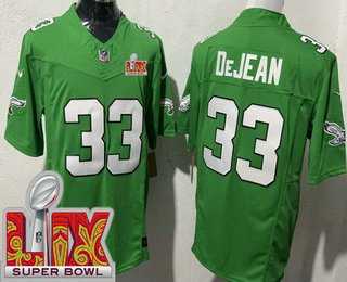 Men's Philadelphia Eagles #33 Cooper DeJean Limited Kelly Green Super Bowl LIX FUSE Vapor Jersey Dzhi,We sell and wholesale Men's Philadelphia Eagles #33 Cooper DeJean Limited Kelly Green Super Bowl LIX FUSE Vapor Jersey Dzhi on line form chian!